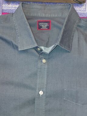 UNTUCKit Men's Slate Grey Button-Front Dress Shirt